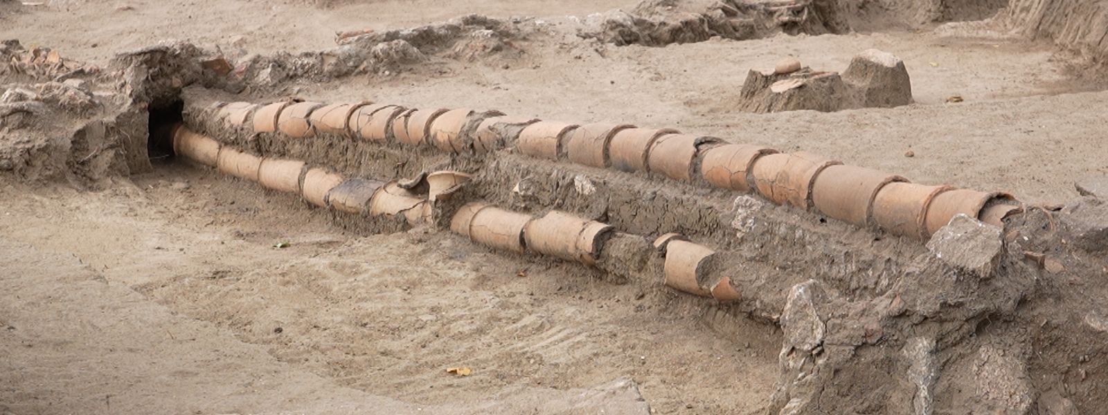 Rare Underground Clay Pipeline System Found